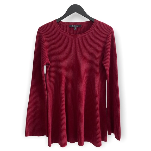 Saks Fifth Avenue Sweaters - Saks Fifth Avenue 100% Cashmere Ribbed Bell Sleeve Sweater